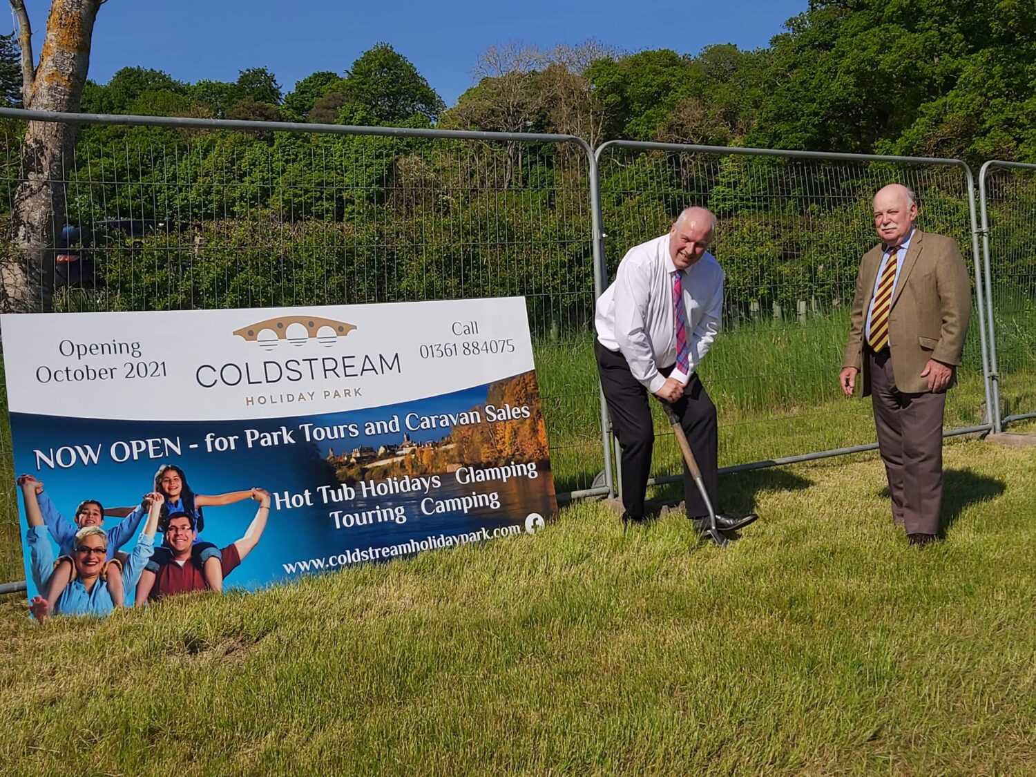 Coldstream holiday park news - Cutting the Turf