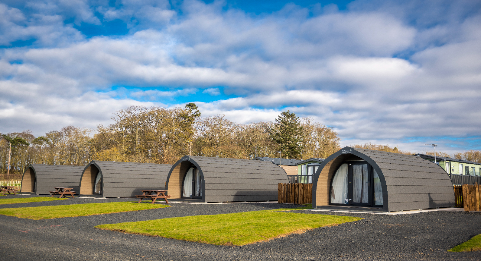 Large Camping Pods at Coldstream Holiday Park