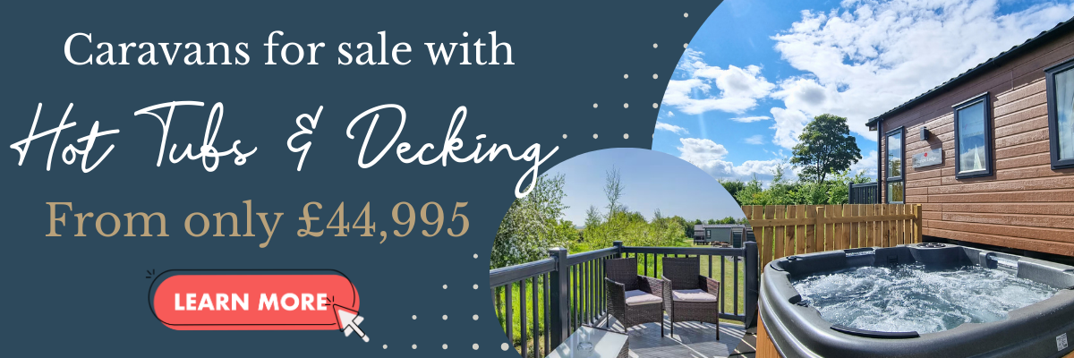 Caravans for sale with Hot Tubs and Decking